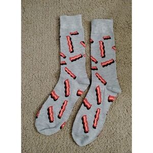 Happy Threads Bacon Crew Socks